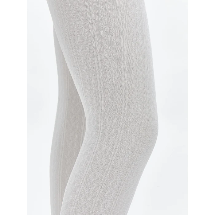 LCW Kids Beyaz Desenli Kız Çocuk İnce Külotlu Çorap 2li