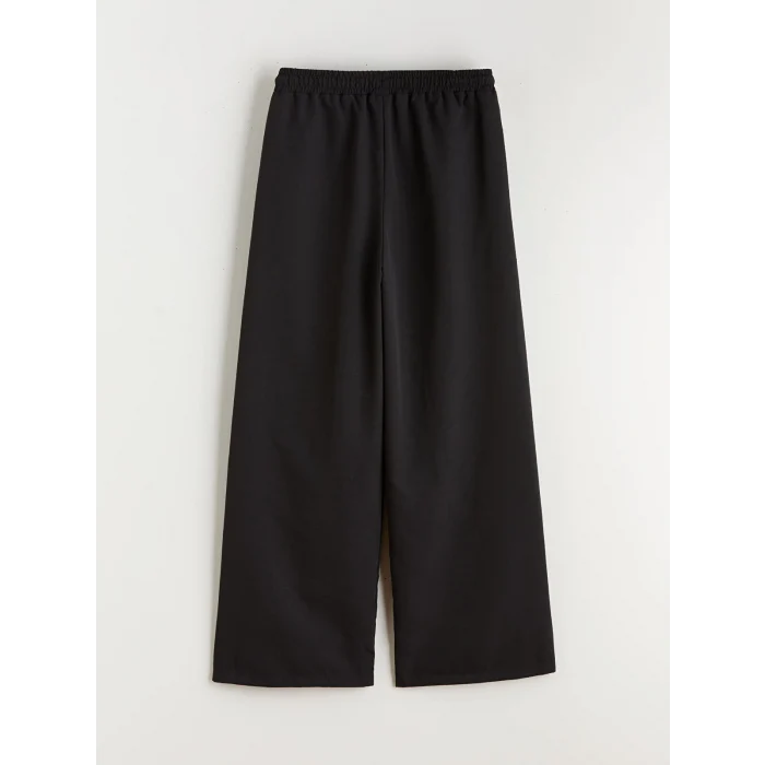 LCW Kids Siyah Beli Lastikli Kız Çocuk Pantolon