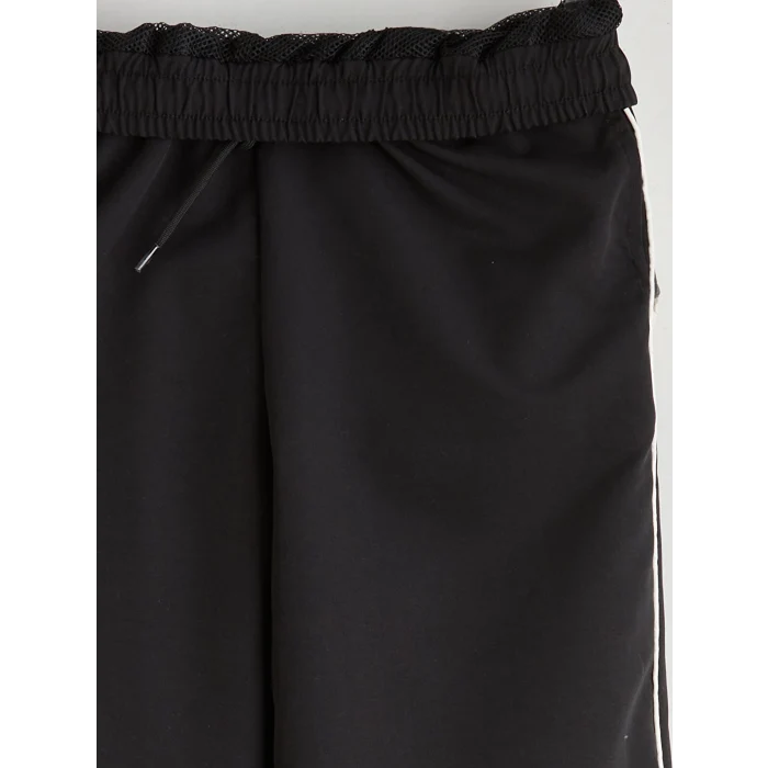 LCW Kids Siyah Beli Lastikli Kız Çocuk Pantolon