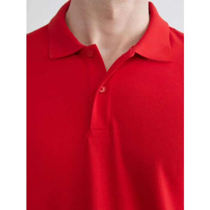 LCWAIKIKI Classic Kırmızı Polo Yaka Kısa Kollu Pike Erkek Tişört