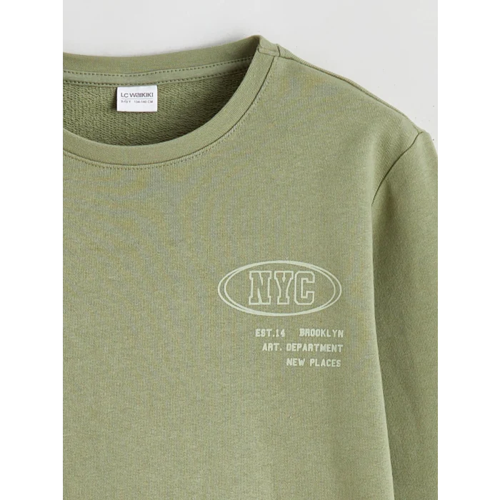 LCW Kids Yeşil New York Baskılı Erkek Çocuk Pijama Takımı