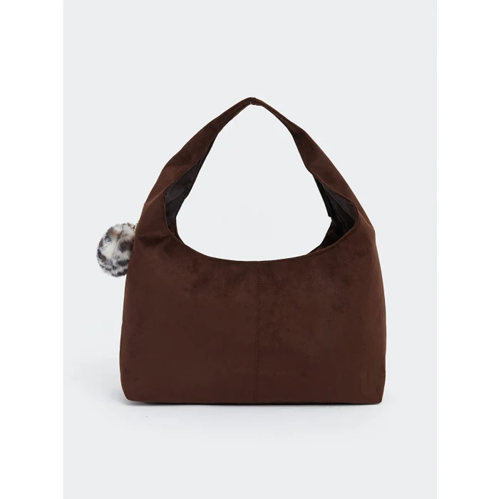 LCW ACCESSORIES Kahverengi Süet Görünümlü Kadın Omuz Çantası