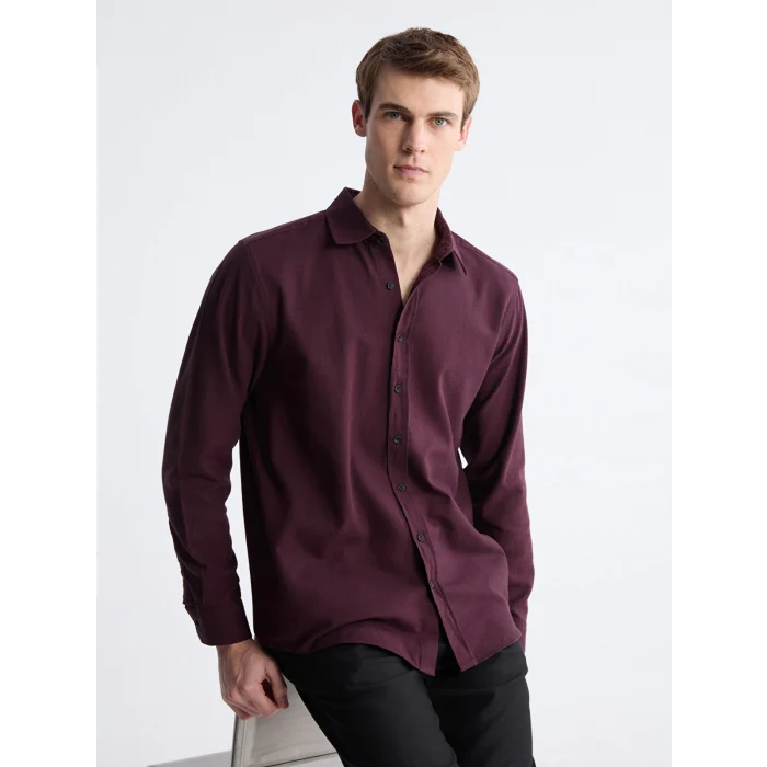 SOUTHBLUE Bordo Regular Fit Uzun Kollu Erkek Oduncu Gömlek