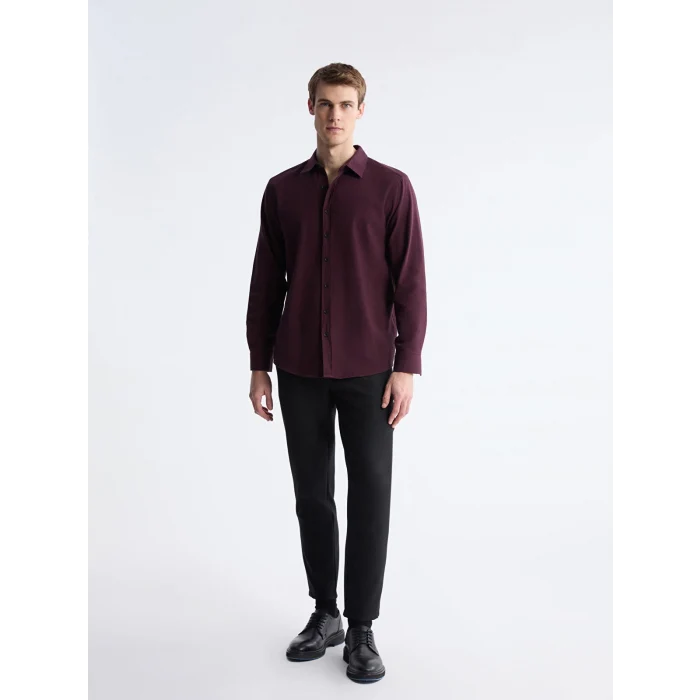 SOUTHBLUE Bordo Regular Fit Uzun Kollu Erkek Oduncu Gömlek
