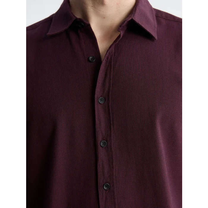 SOUTHBLUE Bordo Regular Fit Uzun Kollu Erkek Oduncu Gömlek
