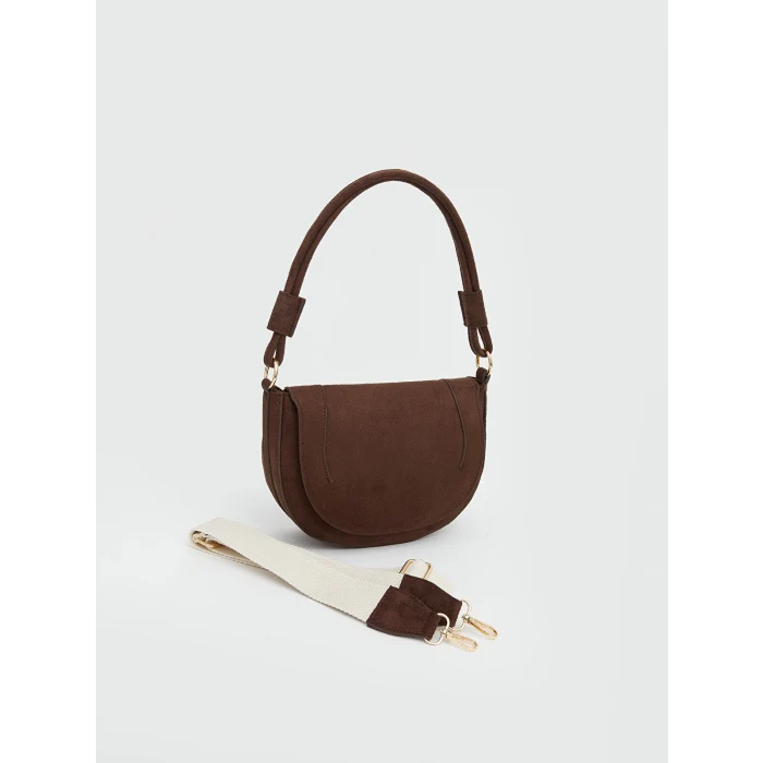 LCW ACCESSORIES Kahverengi Süet Görünümlü Kadın Omuz Çantası