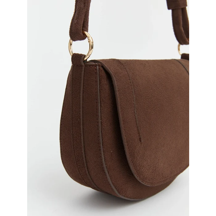LCW ACCESSORIES Kahverengi Süet Görünümlü Kadın Omuz Çantası
