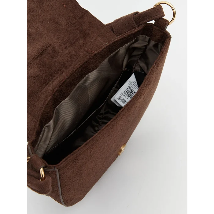 LCW ACCESSORIES Kahverengi Süet Görünümlü Kadın Omuz Çantası