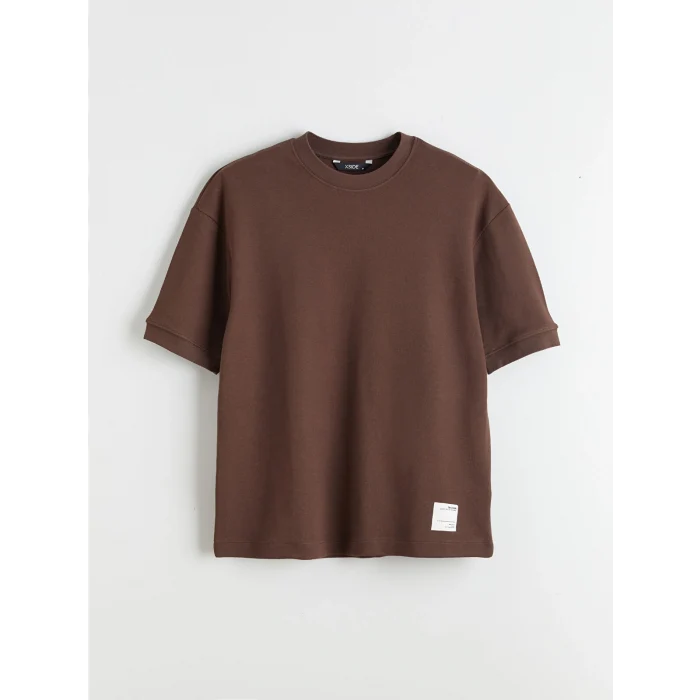 XSIDE Kahverengi Bisiklet Yaka Erkek Tişört