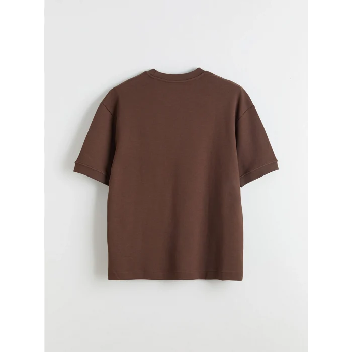 XSIDE Kahverengi Bisiklet Yaka Erkek Tişört