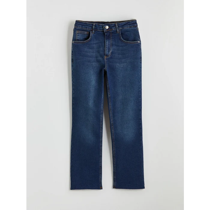 XSIDE Mavi Crop Flare Kadın Jean Pantolon