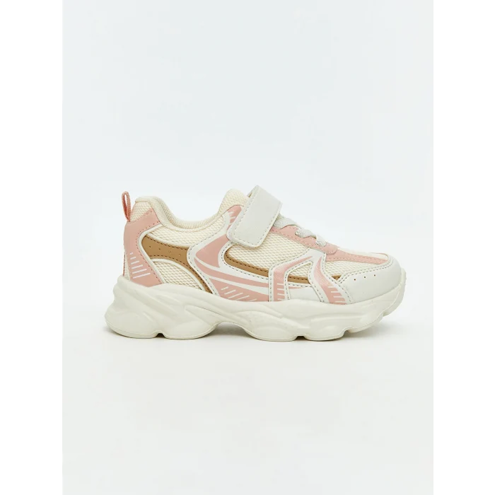 LCW STEPS Bej Bağcık ve Cırt Cırtlı Kız Çocuk Spor Ayakkabı