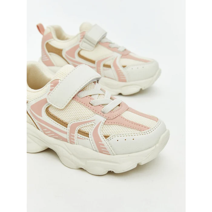 LCW STEPS Bej Bağcık ve Cırt Cırtlı Kız Çocuk Spor Ayakkabı