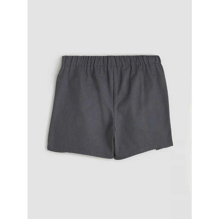 LCW Kids Gri Kız Çocuk Pileli Şort Etek