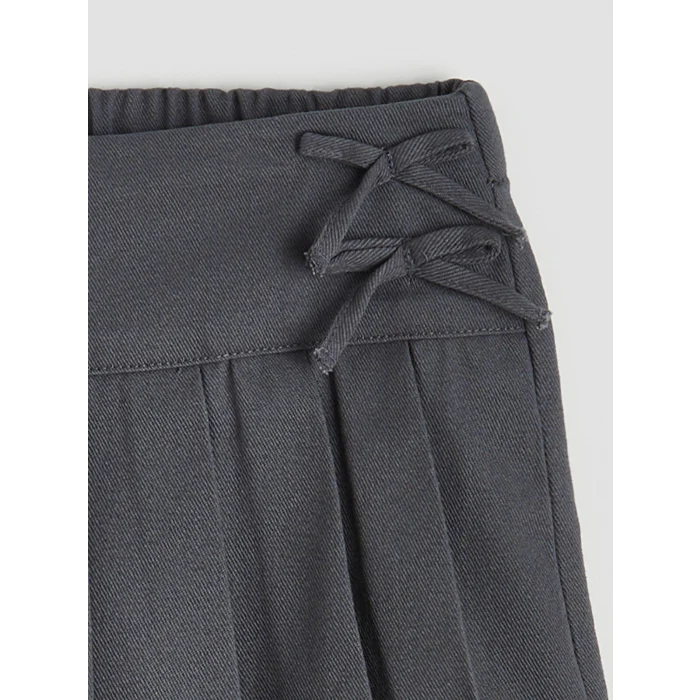 LCW Kids Gri Kız Çocuk Pileli Şort Etek