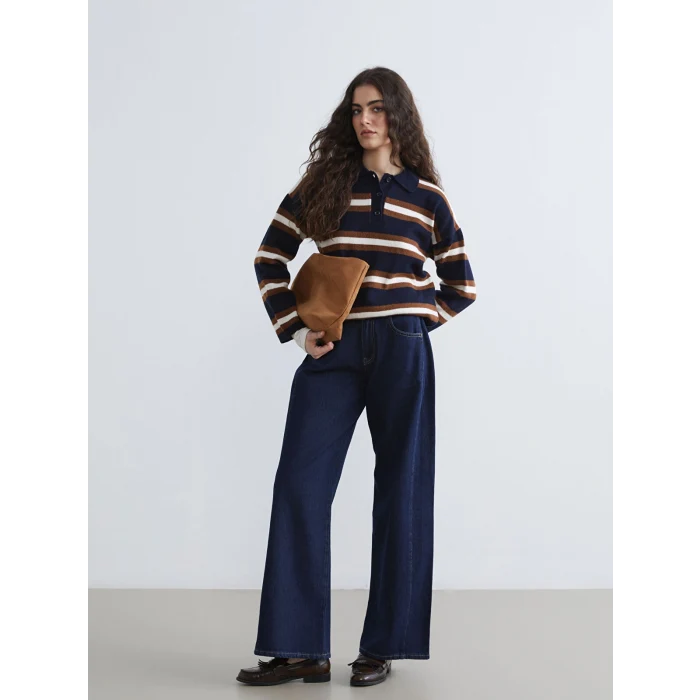 LCW Jeans İndigo Wideleg Kadın Jean Pantolon