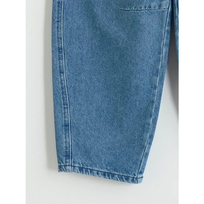 LCW Kids Mavi Loose Fit Kız Çocuk Jean Pantolon