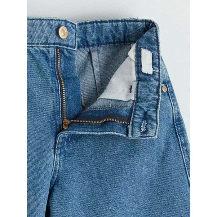 LCW Kids Mavi Loose Fit Kız Çocuk Jean Pantolon