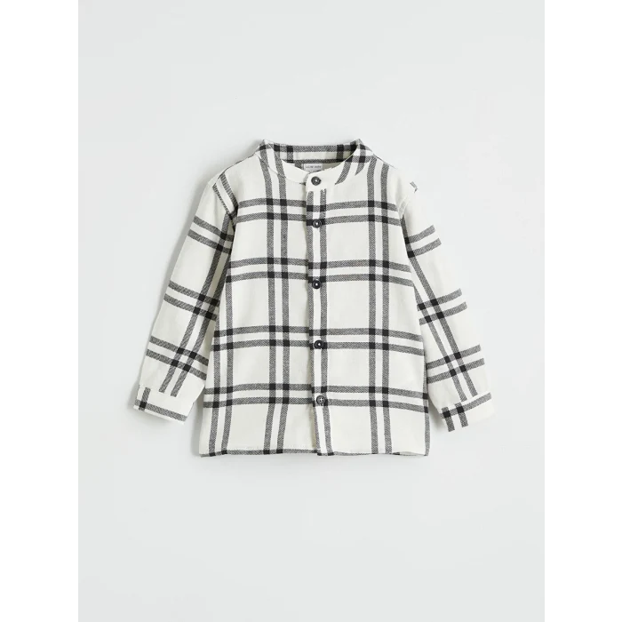 LCW baby Siyah Hakim Yaka Ekose Erkek Bebek Gömlek ve Pantolon