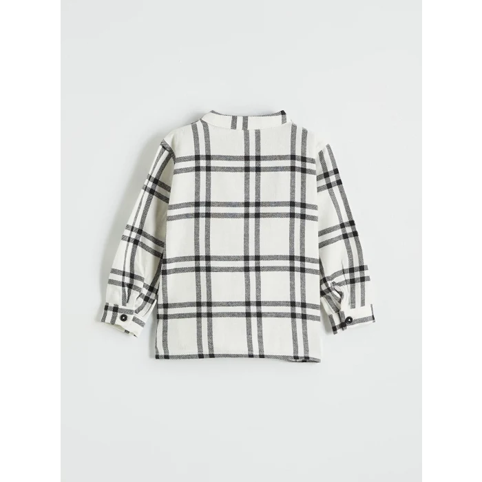 LCW baby Siyah Hakim Yaka Ekose Erkek Bebek Gömlek ve Pantolon