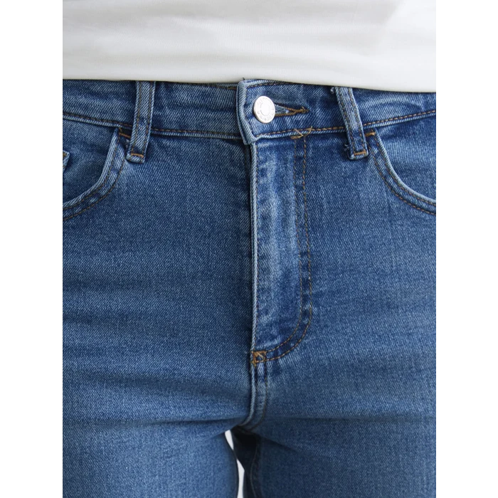 LCWAIKIKI Classic Mavi Yüksek Bel Wideleg Kadın Jean Pantolon