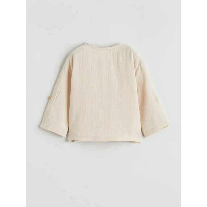 LCW baby Bej Erkek Bebek Müslin Gömlek ve Pantolon