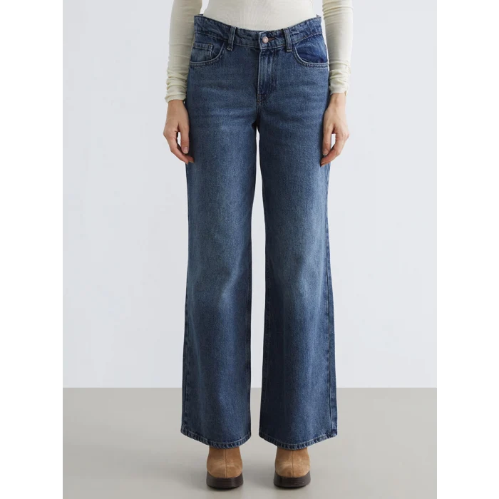 LCW Jeans İndigo Wideleg Kadın Jean Pantolon
