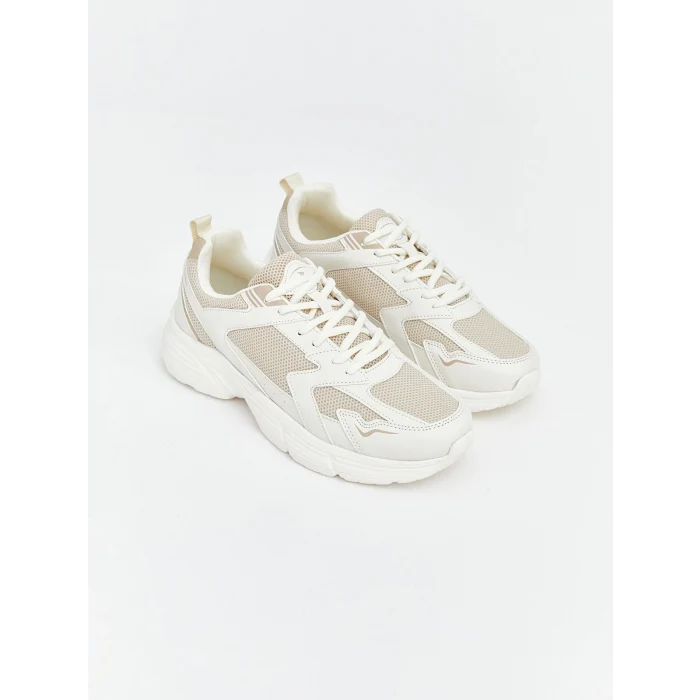 LCW STEPS Bej Bağcıklı Kadın Spor Ayakkabı