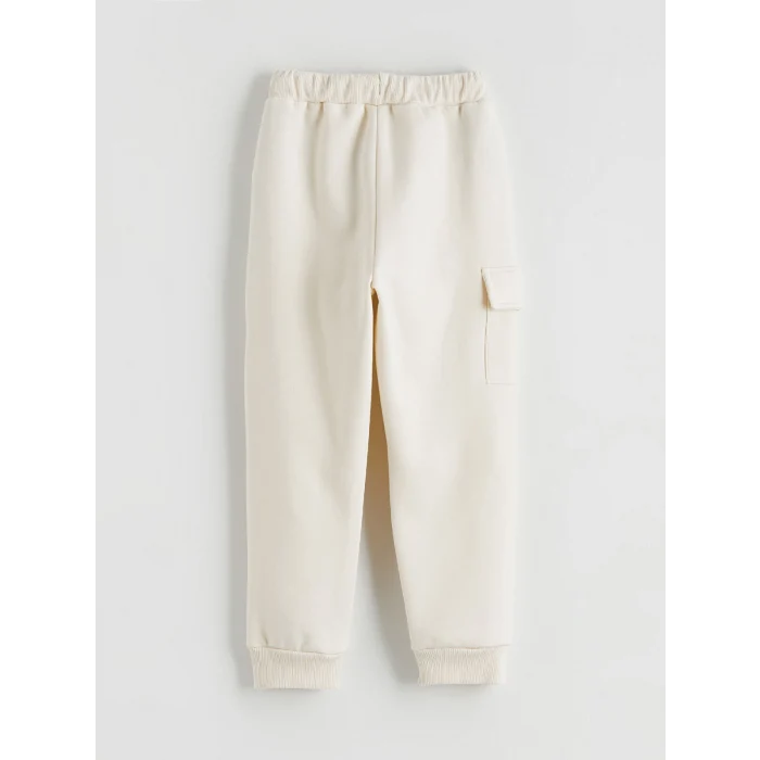 LCW Kids Bej Beli Lastikli Erkek Çocuk Jogger Eşofman Alt 2li