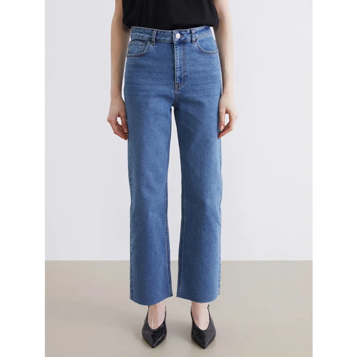 LCW Modest İndigo Straight Fit Kadın Jean Pantolon