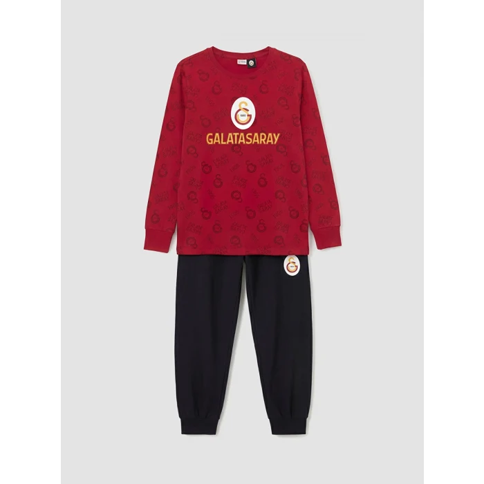 LCW Kids Kırmızı Galatasaray Baskılı Erkek Çocuk Pijama Takım