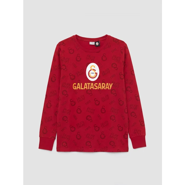 LCW Kids Kırmızı Galatasaray Baskılı Erkek Çocuk Pijama Takım