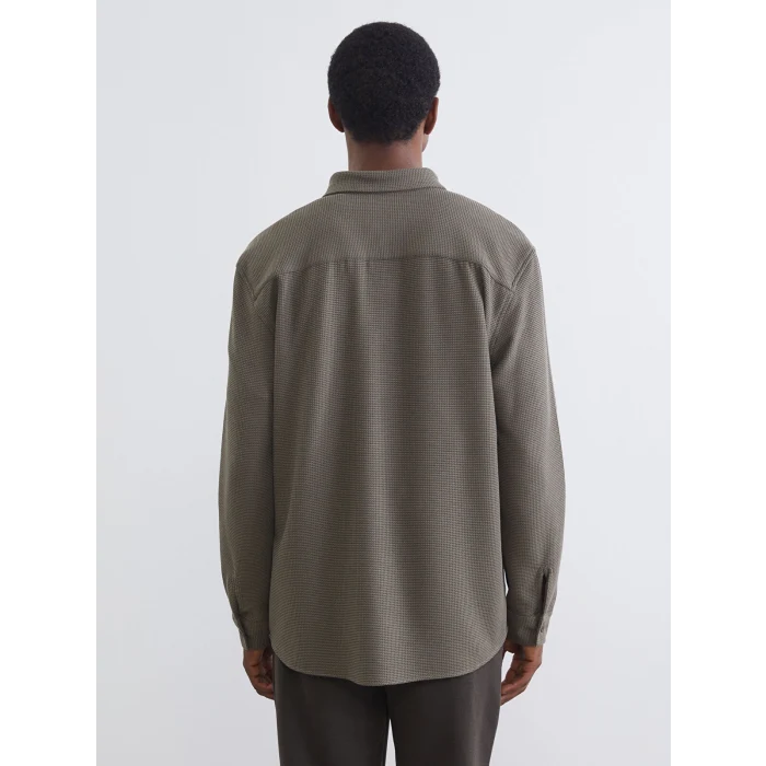 LCW Vision Yeşil Regular Fit Uzun Kollu Erkek Gömlek