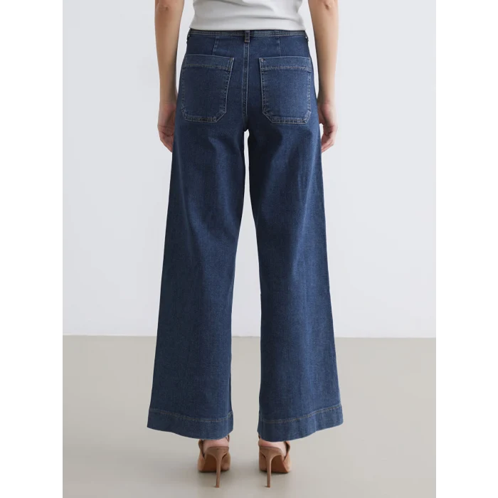 LCWAIKIKI Classic İndigo Wideleg Kadın Jean Pantolon