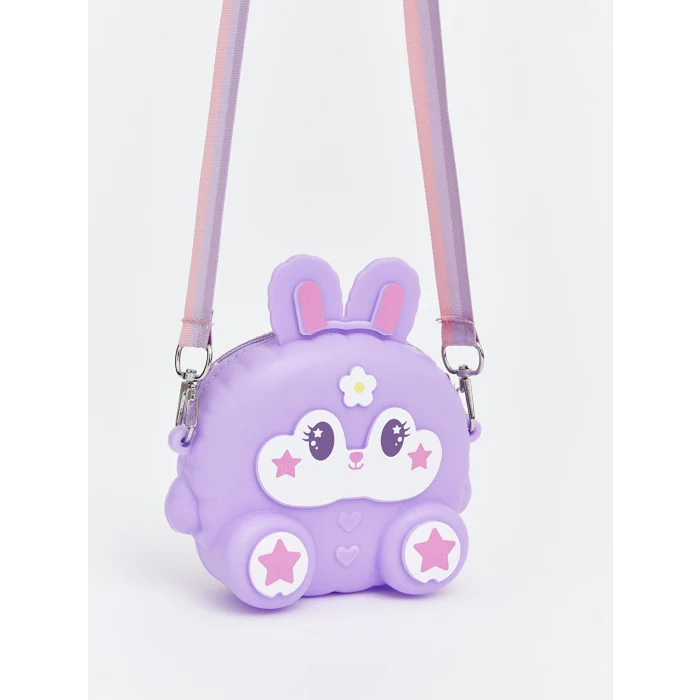 LCW ECO Lila Hayvan Figürlü Kız Çocuk Omuz Çantası