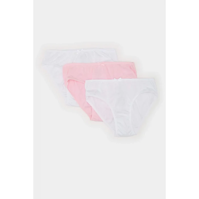 Defacto E2566A8PN69 Pembe 3lü Slip Külot Kız Çocuk