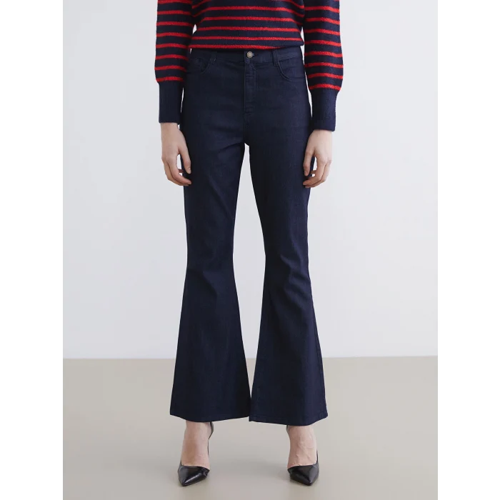 LCW Jeans İndigo Flare Kadın Jean Pantolon