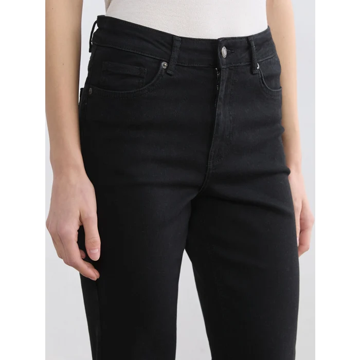 LCW Jeans Siyah Flare Kadın Jean Pantolon