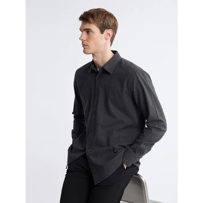 SOUTHBLUE Antrasit Regular Fit Uzun Kollu Erkek Oduncu Gömlek