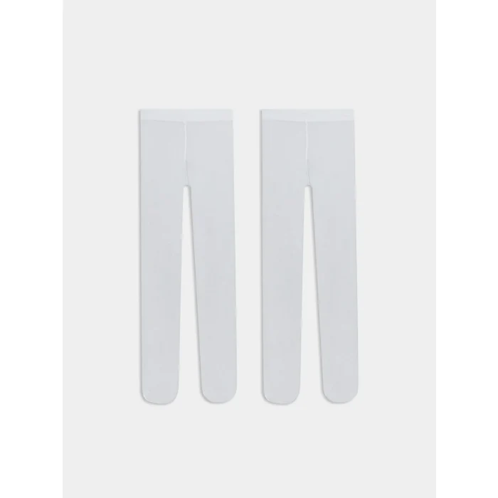 LCW Kids Beyaz Kız Çocuk İnce Külotlu Çorap 2li