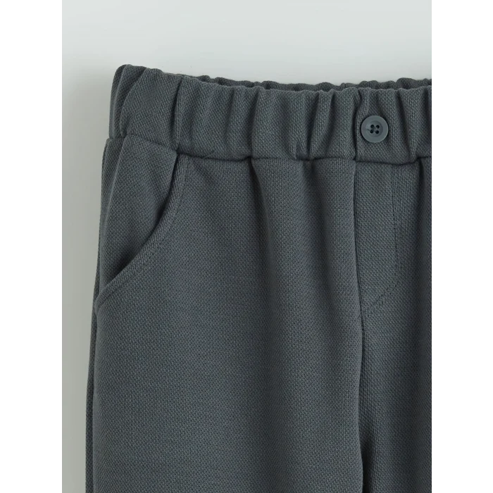 LCW Kids Bej Çizgili Erkek Çocuk Sweatshirt ve Eşofman Altı