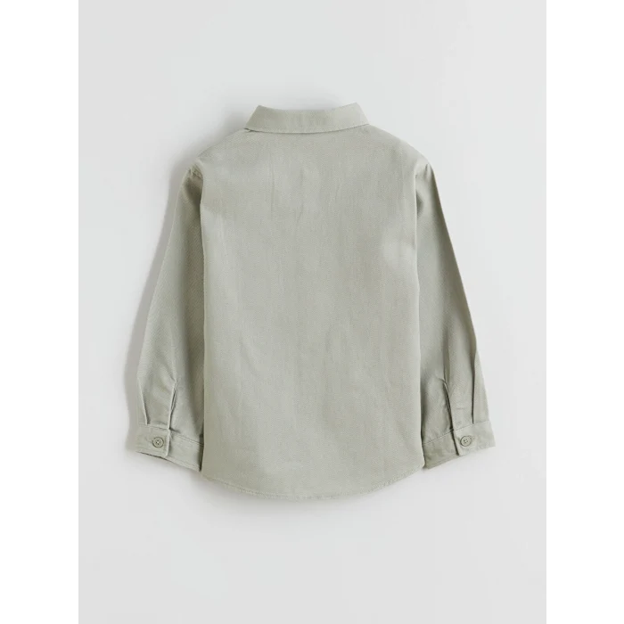 LCW Kids Yeşil Uzun Kollu Erkek Çocuk Gömlek