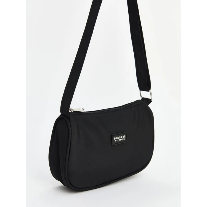 LCW ACCESSORIES Siyah Deri Görünümlü Kız Çocuk Omuz Çantası