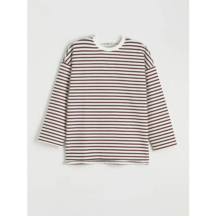 LCW Modest Mürdüm Rahat Kalıp Kadın Sweatshirt Tunik