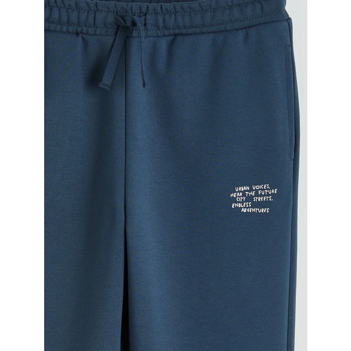 LCW Kids Lacivert NYC Baskılı Erkek Çocuk Jogger Eşofman Altı