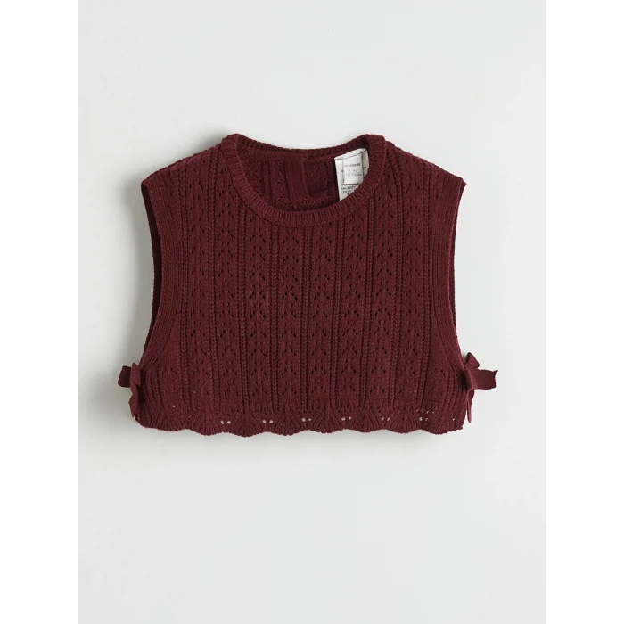 LCW Kids Ekru Çiçekli Kız Çocuk Elbise ve Süveter