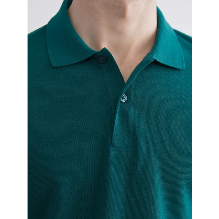 LCWAIKIKI Classic Yeşil Polo Yaka Kısa Kollu Pike Erkek Tişört
