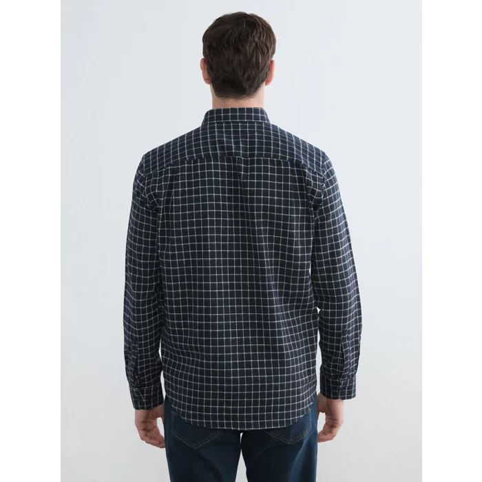 LCWAIKIKI Classic Siyah Regular Fit Ekose Erkek Gömlek