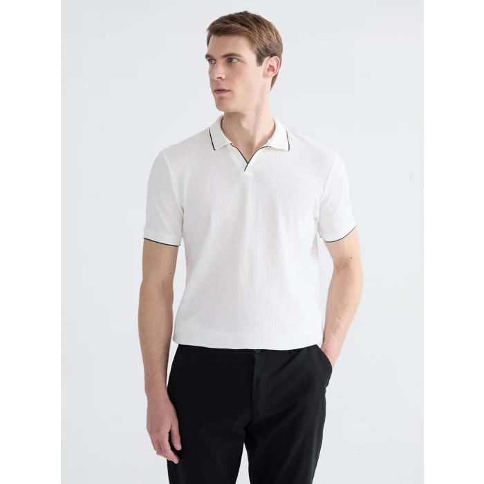 LCWAIKIKI Classic Ekru Polo Yaka Erkek Tişört