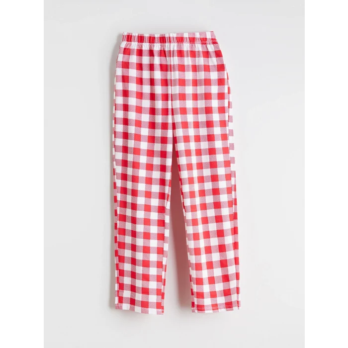 LCW Kids Pembe Bisiklet Yaka Çilek Baskılı Kız Çocuk Pijama Takımı